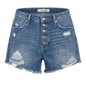 Joe's Jeans High Rise Button Fly Distressed Cutoff Denim Shorts Womens 26 Grunge